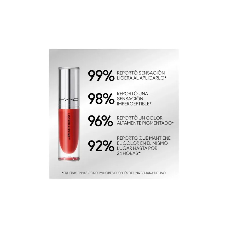 Labial Líquido MAC Locked Kiss Ink Brazen Mate 24 Hrs