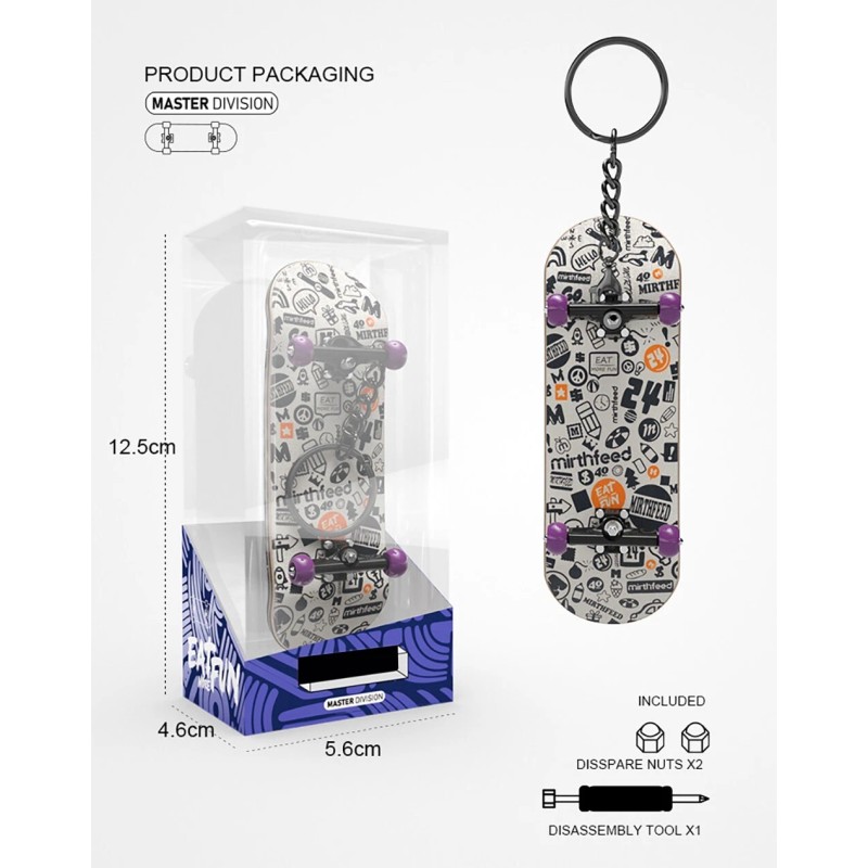 Unbranded Fingerboard Fingerskateboa - Boss Cat