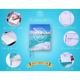 Sobbash Planner: Calm & Focused for Busy Parents (or Adults). ADHD & Anxiety Friendly. Full-Color Pages, Vertical Layout, Time-Blocking, Pocket, Pen & Holder Included.