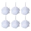 Puf de ducha (malla blanca, 6 unidades, 35 g/piezas)