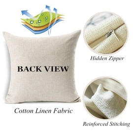 Softxpp Merry Christmas Throw Pillow Cover, Decorative Xmas Sign Rustic Cushion Case, Farmhouse Home Winter Decoration Holiday Square Pillowcase Decor for Sofa Couch 18’’ x 18’’ Inch Cotton Linen