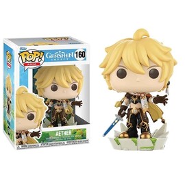 Funko Genshin Impact + Pop Protector: Pop! Games Asia Vinyl Figure (Gift Set Bundled with ToyBop Brand Box Protector Collector Case) (Aether with Sword #160/68380)