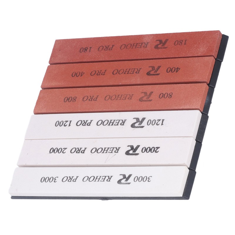 6pcs Whetstone White Corundum Multifunctional 80 400 800 1200 2000