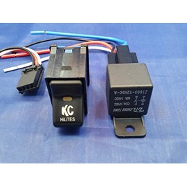 GCD Fits Jeep TJ Wrangler 1997-2006 KC HiLiter Rocker Switch with 40 AMP Relay fits Like OEM Rocker Switch Easy Install Instruction Included
