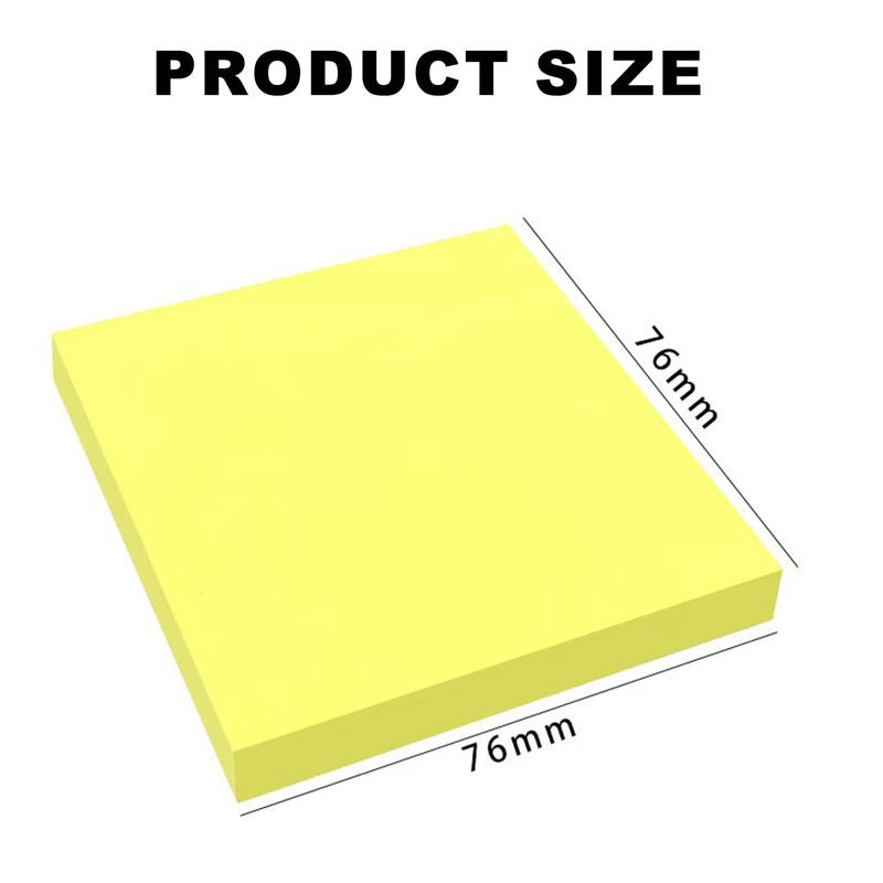 Haftnotizen Klebezettel, 76 x 76 mm Sticky Notes Kanariengelb, Selbstklebende