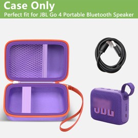 Funda de transporte compatible con JBL Go 4 – Caja de altavoces Bluetooth portátil Pro Sonido, también para mini altavoces inalámbricos Go 3/Go3 Eco/Go2 impermeables, color morado