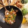 FJNATINH Large Wooden Wok Spatula, 13 Inch Natural Teak Long