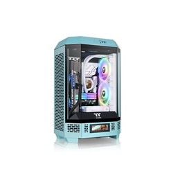 Thermaltake Tower 300 Turquoise Micro-ATX Case; 2x140mm CT Fan Included; Support Up to 420mm Radiator; Optional Chassis Stand Kit Allows Horizontal Display; CA-1Y4-00SBWN-00; 3 Year Warranty