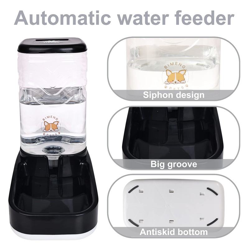 Elevon Automatic Cat Feeder, Gravity Food and Water Dispenser Bowl