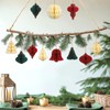 JULMELON 12 Pcs 4In Christmas Paper Honeycomb Decoration for Tree