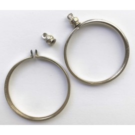 Coin Holder Bezel 38mm ~ for keepsake necklace, pendant, display (Pack of 2)