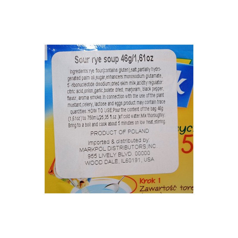 Kucharek Zurek Slaski 46g (Pack of 5)