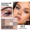 Neutral Smokey Eye Shadow Palette,Nude Silver Gray Black Cream Eyeshadow