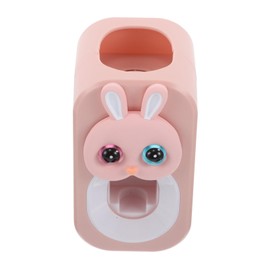 BESTYASH Toothpaste Press Toothpaste Dispenser Holder Wall Toothpaste Dispenser Bathroom Toothpaste Dispenser Countertops Toothpaste Holder for Bathroom Pink Plastic