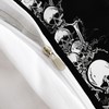 AILONEN Boys Skull Duvet Cover Set Queen Size, 3 Pieces