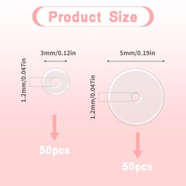 No Pull Piercing Disc,Earring Support Patches,Piercing Bump,100PCS Piercing Bump Treatment,Ear Support Patches for Earrings,Earring Backs for Droopy Ears,Heavy Earring Support(50PCS 3mm+50PCS 5mm)
