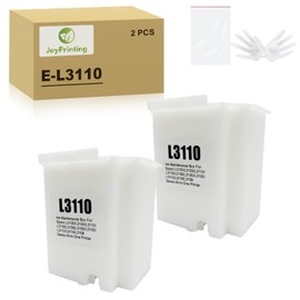 JoyPrinting L3110 Maintenanc Ink Container Compatible with EcoTank ET-2710 ET-2711 ET-2712 ET-2714 ET-2715 ET-2720 ET-2721 ET-2726 ET-2810 ET-2812 ET-2814 ET-2800 Printer（2PK）