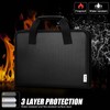 Uquelic Document Organiser Fireproof with Handle, A4 Storage Folder 12