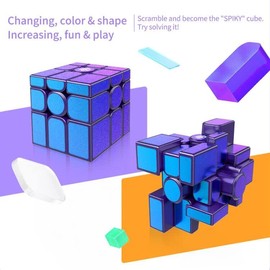 GAN Cube, GAN Mirror M Speed Cube, 3x3 Magic Cube Puzzle Toy Game for Kids Adult Cuber, Starlight Purple