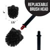 Splash Home Buena Stainless Steel Toilet Brush with Holder, Bowl
