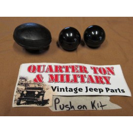 QTM Shift Knob Kit Push on Style Fits Willys CJ2A CJ3A M38 M38A1 jeep