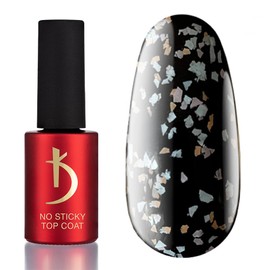kodi professional No Sticky Top Coat Art 7ml. With flakes. Glossy finish Gel Led Uv (No Sticky Top ART 15)