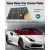 ZXFOOG Carbon Fiber License Plate Frames- 2 Pack Black Aluminum