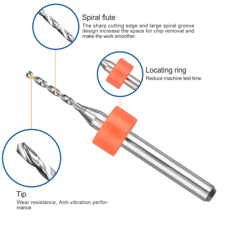 20PCS PCB Micro Drill Bits - 2 Sets 0.3mm-1.2mm Tungsten