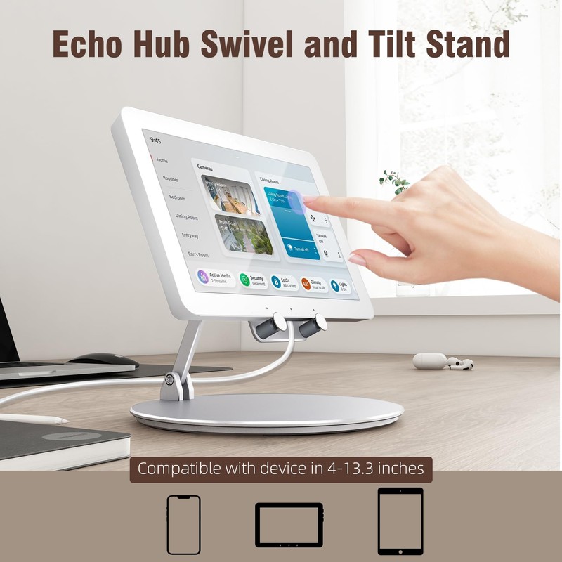 ITSHOM Swivel & Tilt Stand for Echo Hub, 360 Rotating
