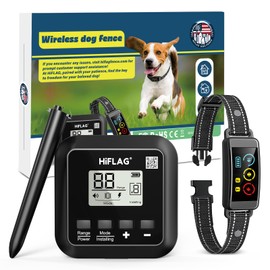 Hiflag 2025 AI Technology Rechargeable Wireless Dog Fence System Electric Dog Fence Pet Containment System More Than 1 Acre Adjustable Vibration & Shock
