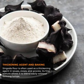 NY SPICE SHOP Singoda Flour - Water Chestnut Flour - Caltrop Flour - Singoda Ka Atta - Singhara Ata - All Natural Paniphal Flour - Premium Gourmet Food Grade Flour – 1 Pound