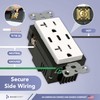 BASEPORT Premium USB Outlet, Duplex 125V 20 Amp Tamper Resistant