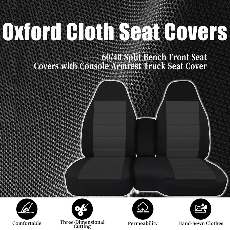 EDIETH Front 60/40 Split Bench Seat Covers for Chevy Colorado