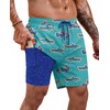 ERECT PEAK Men's Trendy Board Shorts New Cozy Trunk Print