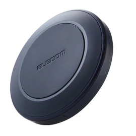Elecom W-QA26NV Wireless Charger, Qi Certified, 12 W, EPP Standard, Foreign Object Detection, Temperature Rising Protection, Navy