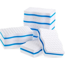 8 Pack Boat Magic Scuff Sponge Boating Erasers Accessories Gifts Hull Cleaner Vinyl Seat Cleaner All Purpose Cleaning Scrubber Kitchen Bathroom Shower Oven Cleaning Supplies - Colour: Wave