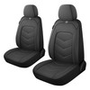 CAROMOP Luxury Faux Leather Seat Covers 2 Front Seat,Easy to