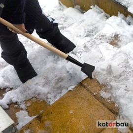 KOTARBAU® Ice Scraper 7 x 17 cm Powder-Coated Steel Ice Scraper Wooden Handle 110 cm Ice Scraper Grey Ice Scraper Ice Scraper Ice Scraper Garden Tools Bumper Scraper Ground Scraper Weed Scraper Ice