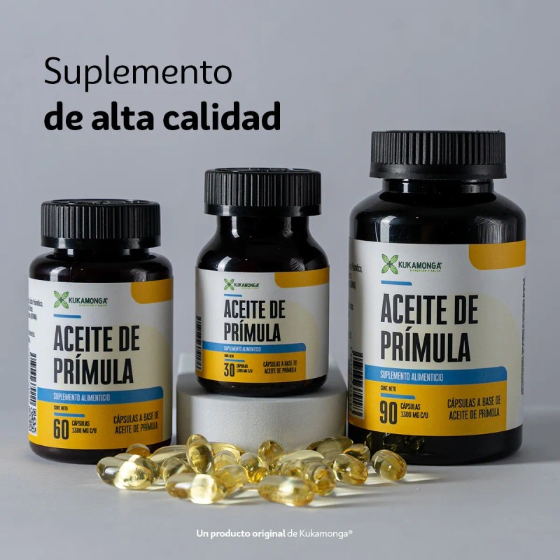 Aceite De Prmula Natural Piel Y Hormonas 60 Caps Sin