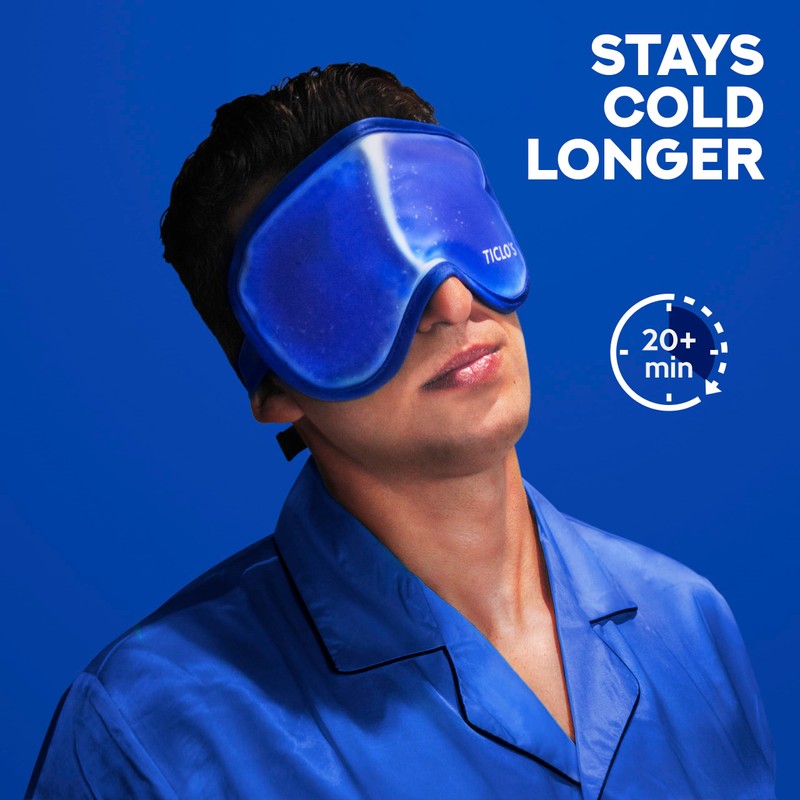 Ticlo's Cooling Eye Mask for Puffy Eyes - Gel Mask