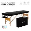 ShopMall Camilla portátil spa de madera color negro ShopMall Cama