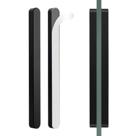 BaiNong 2pack 7 inch Stick on Shower Door Handles Adhesive Glass Shower Door Handle Matte Black Sliding Glass Door Handle for Shower Double Sided Sliding Door Pull