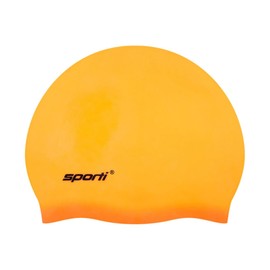 Sporti - Gorro de natación de silicona para niños, color naranja