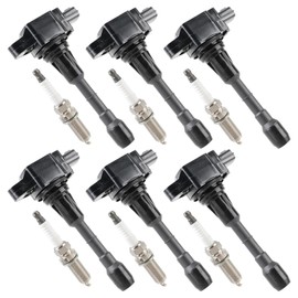 GoaMotors 6pcs UF550 Ignition Coil & 6pcs Iridium Spark Plug Fit for Nissan Maxima Murano Pathfinder Quest Altima for Infiniti Q50 QX60 FX35 3.5L V6, #C1670, 22448-JA10C, UF550, 5C1727‎