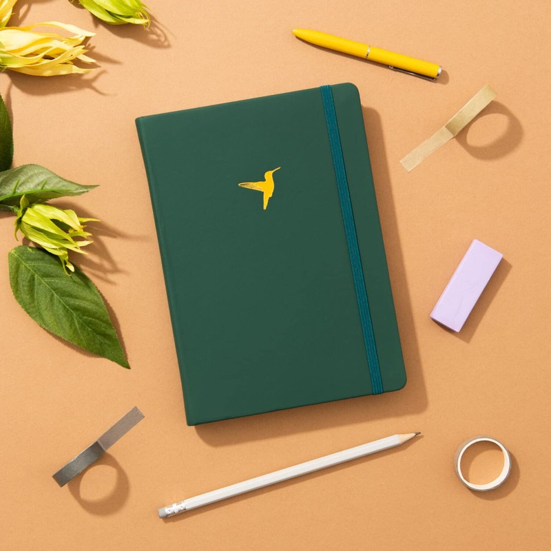 Yop & Tom A5 Lined Journal - Hummingbird Emblem -