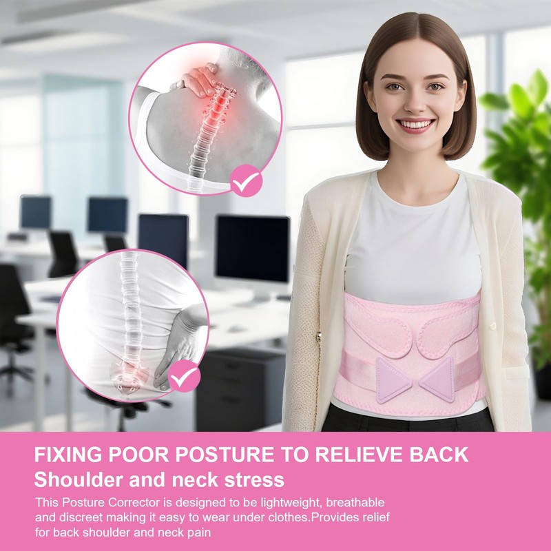 Aollop Posture Corrector for Women and Men - Elastic Adjustable