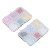 2 Boxes 12 Grids 3D Flower Nail Charms Resin DIY