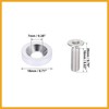Partuto 30pcs Car Bumper Washer Bolts M6x1.0 Aluminum Alloy Silver