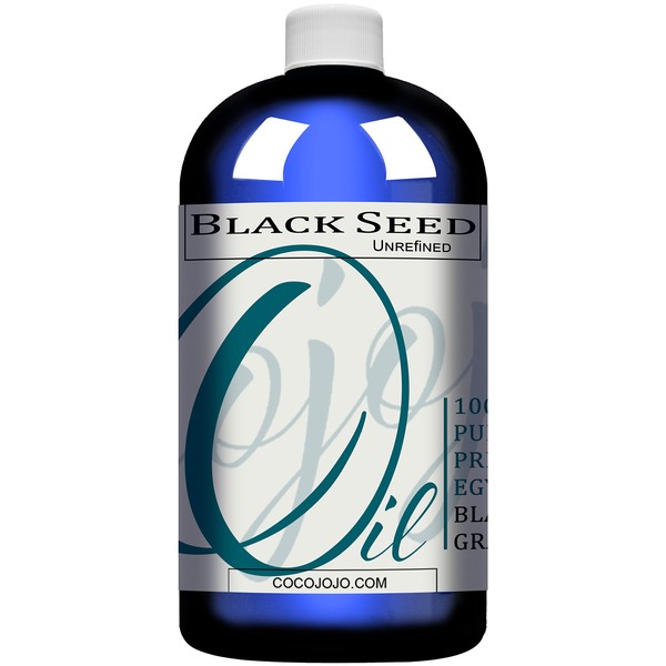 Dr Joe Lab Egyptian Black Seed Oil 32 oz 100% Pure Natural Black Cumin Seed Oil Unrefined Cold Pressed Extra Virgin - Therapeutic Grade A for Hair Skin Body