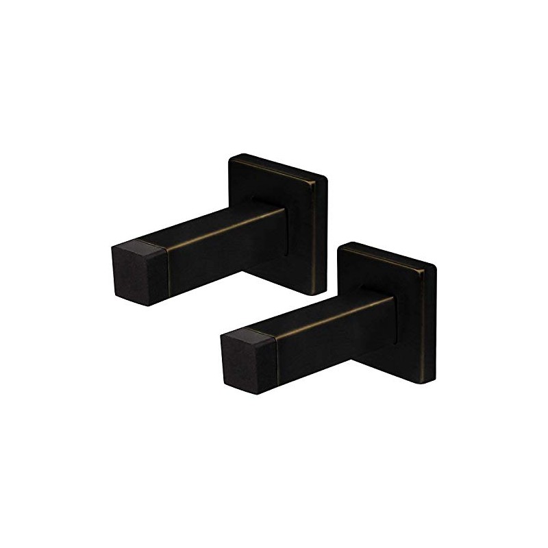 Nuk3y - Perchero de pared cuadrado moderno, 2 unidades, Oiled